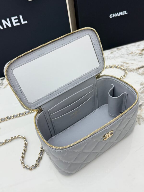 sy_no_DD5BC9ED40647F23C981098AA84878C7_6 Chanel Vanity Case with Handle – Quilted Lambskin Chain Bag (Grey)