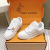 Louis Vuitton LV Trainer Maxi / LV Skate White & Cream Monogram Denim Sneakers