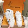 Louis Vuitton LV Trainer Maxi / LV Skate White & Cream Monogram Denim Sneakers