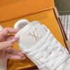 Louis Vuitton LV Trainer Maxi / LV Skate White & Cream Monogram Denim Sneakers