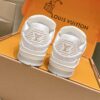 Louis Vuitton LV Trainer Maxi / LV Skate White & Cream Monogram Denim Sneakers