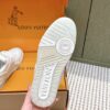 Louis Vuitton LV Trainer Maxi / LV Skate White & Cream Monogram Denim Sneakers