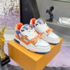 sy_no_DE85B6CE8E861434F7A78F8702FD9FDA_1 Louis Vuitton LV Trainer Orange, Blue & White Retro Sneakers