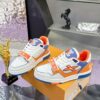 sy_no_DE85B6CE8E861434F7A78F8702FD9FDA_3 Louis Vuitton LV Trainer Orange, Blue & White Retro Sneakers