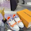 sy_no_DE85B6CE8E861434F7A78F8702FD9FDA_4 Louis Vuitton LV Trainer Orange, Blue & White Retro Sneakers