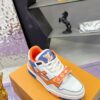 sy_no_DE85B6CE8E861434F7A78F8702FD9FDA_5 Louis Vuitton LV Trainer Orange, Blue & White Retro Sneakers