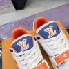 sy_no_DE85B6CE8E861434F7A78F8702FD9FDA_6 Louis Vuitton LV Trainer Orange, Blue & White Retro Sneakers