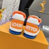 sy_no_DE85B6CE8E861434F7A78F8702FD9FDA_8 Louis Vuitton LV Trainer Orange, Blue & White Retro Sneakers