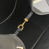 Bea Small Tote Bag – Black Textured Suede & Gold