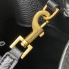Bea Small Tote Bag – Black Textured Suede & Gold