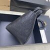 Bea Small Tote Bag – Black Textured Suede & Gold