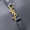 Bea Small Tote Bag – Black Textured Suede & Gold