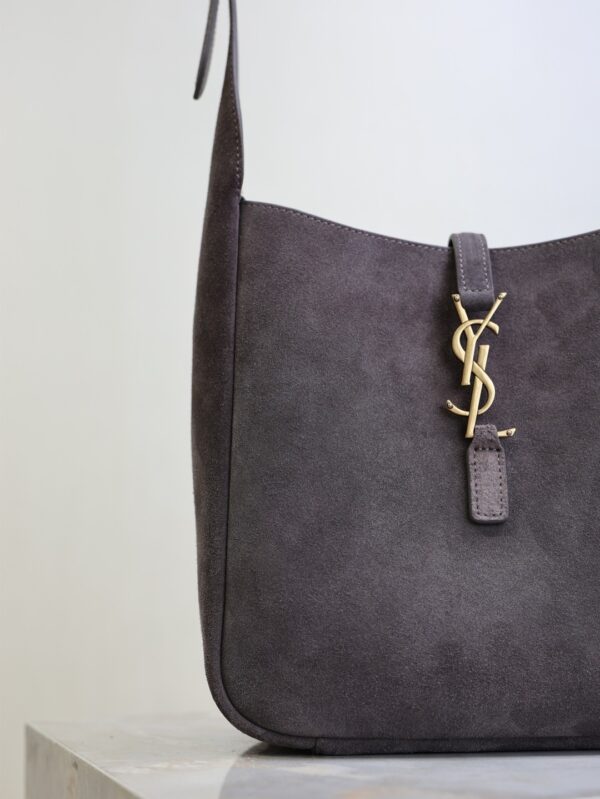 YSL Le 5 À 7 Shoulder Bag – Gray Suede