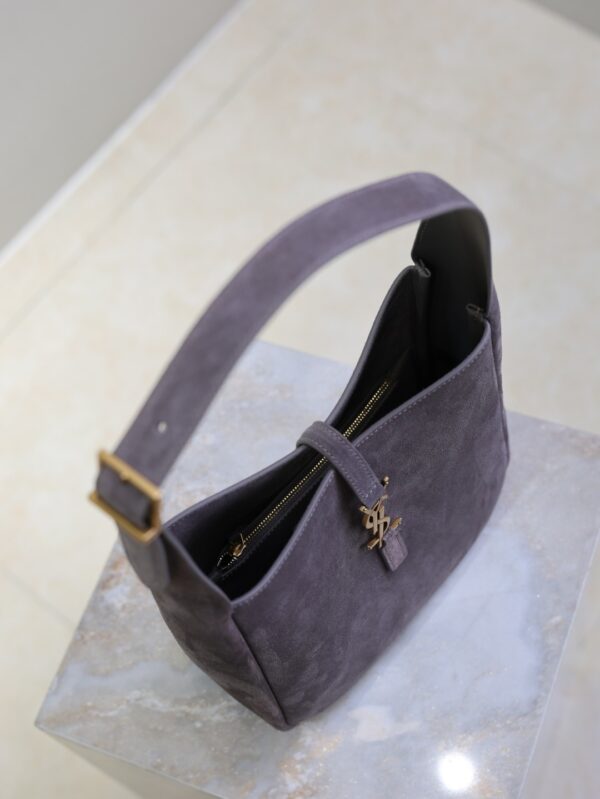 YSL Le 5 À 7 Shoulder Bag – Gray Suede