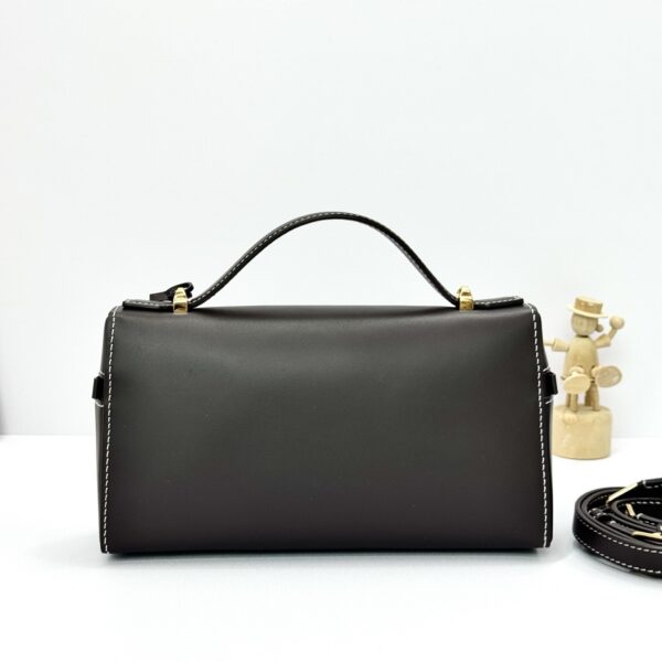 High-End L23 "Lunchbox" Style Cowhide Handbag/Shoulder Bag – Coffee Brown