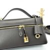 High-End L23 "Lunchbox" Style Cowhide Handbag/Shoulder Bag – Coffee Brown