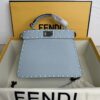 sy_no_DFE81DE7735433E77B86A6380BB13DF1_1 Blue Small Peekaboo ISeeU Textured Calfskin Handbag