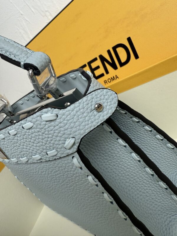sy_no_DFE81DE7735433E77B86A6380BB13DF1_4 Blue Small Peekaboo ISeeU Textured Calfskin Handbag