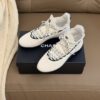 Chanel High-Top Sneakers in Ivory Suede & Knit