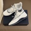 Chanel High-Top Sneakers in Ivory Suede & Knit