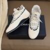 Chanel High-Top Sneakers in Ivory Suede & Knit