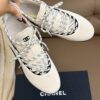 Chanel High-Top Sneakers in Ivory Suede & Knit