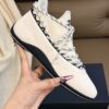 Chanel High-Top Sneakers in Ivory Suede & Knit