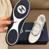 Chanel High-Top Sneakers in Ivory Suede & Knit