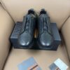 sy_no_E195AFA611CC3D538FC5EA334C79C1E0_3 Black Textured Leather Vibram® Lug-Sole Slip-On Sneakers