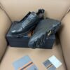 sy_no_E195AFA611CC3D538FC5EA334C79C1E0_5 Black Textured Leather Vibram® Lug-Sole Slip-On Sneakers