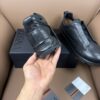 sy_no_E195AFA611CC3D538FC5EA334C79C1E0_6 Black Textured Leather Vibram® Lug-Sole Slip-On Sneakers