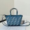 sy_no_E1A7C6FCF1E125B4C401696FDFF8B8E3_1 Fendi Mini Roll Bag – Blue Denim Jacquard