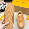 sy_no_E2C1CA1A4BB265D22FEB12197FF76D8C_3 Louis Vuitton Tan Vachetta Leather Retro Runner Sneakers