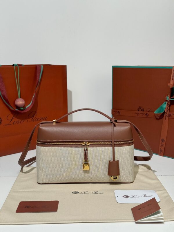 sy_no_E33A0A90B117FC959F0AC7E0631D6275_0 Loro Piana Extra Bag L27 Shoulder Bag – Saddle Leather