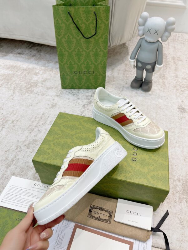 sy_no_E3B77555F6631E605B3EBEA2AE5B11F9_4 Off-White GG Canvas Platform Sneakers