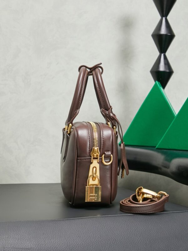 sy_no_E469FF055A964166A89C23521E2B7341_2 Miu Miu "Too Pretty" Bowling Bag – Small Leather Handbag / Crossbody Bag