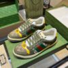 sy_no_E46A44524E5A7AFAE415DCE670A75CED_3 Olive Green Suede & Monogram Retro Sneakers