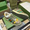 sy_no_E46A44524E5A7AFAE415DCE670A75CED_6 Olive Green Suede & Monogram Retro Sneakers