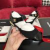 Black Patent & Suede Mary Jane Low-Heel Shoes