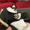 Black Patent & Suede Mary Jane Low-Heel Shoes