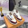 Louis Vuitton LV Trainer Maxi Burgundy & White Suede Sneakers