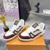 Louis Vuitton LV Trainer Maxi Burgundy & White Suede Sneakers