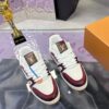 Louis Vuitton LV Trainer Maxi Burgundy & White Suede Sneakers