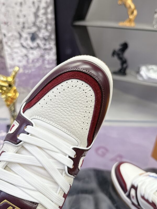 Louis Vuitton LV Trainer Maxi Burgundy & White Suede Sneakers