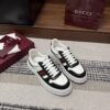sy_no_E4F21EDBD509E86040858889F1B2E534_0 Gucci Re-Web Sneaker in Black & White Leather with White Sole