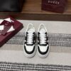 sy_no_E4F21EDBD509E86040858889F1B2E534_1 Gucci Re-Web Sneaker in Black & White Leather with White Sole
