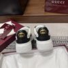 sy_no_E4F21EDBD509E86040858889F1B2E534_7 Gucci Re-Web Sneaker in Black & White Leather with White Sole