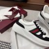 sy_no_E4F21EDBD509E86040858889F1B2E534_8 Gucci Re-Web Sneaker in Black & White Leather with White Sole