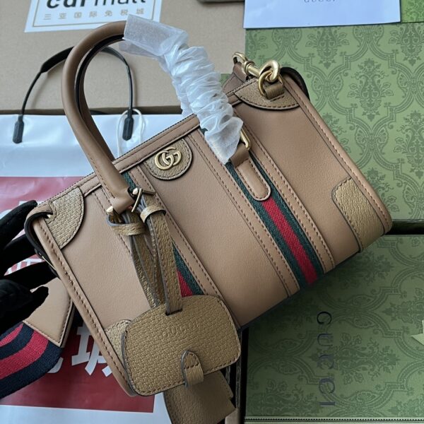 sy_no_E5089E06B4DB9373C0A98059F36EEE67_6 Gucci Exquisite Mini Canvas Top Handle Bag – Brown
