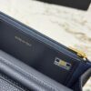 sy_no_E5B422A69AA49A374FD6F968BDBEE3DF_7 Deep Blue Quilted Textured Calfskin WOC Chain Wallet
